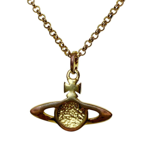 Bas Relief Pendant Necklace Gold Mini