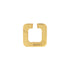 Square Ear Cuff Earrings Gold Metal