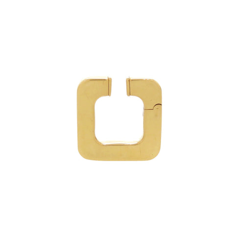 Square Ear Cuff Earrings Gold Metal