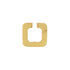Square Ear Cuff Earrings Gold Metal