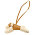 Bag Charm Agneau Milo and Fur Brown Handbag Charm