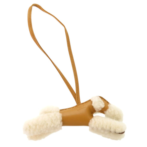 Bag Charm Agneau Milo and Fur Brown Handbag Charm