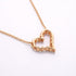 Sentimental Heart Pendant Necklace 18K Rose Gold with Diamond