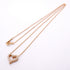 Sentimental Heart Pendant Necklace 18K Rose Gold with Diamond