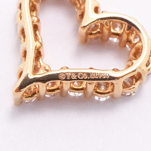 Sentimental Heart Pendant Necklace 18K Rose Gold with Diamond
