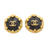 CC Logo Circle Clip-On Earrings Metal Gold-Tone Metal