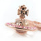 Orb Pendant Necklace Rhinestone Rose Pink