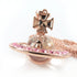 Orb Pendant Necklace Rhinestone Rose Pink