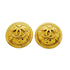 CC Logo Circle Clip-On Earrings Metal Gold-Tone Metal