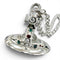 Orb Pendant Necklace Sterling Silver Small with Rhinestone