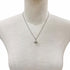 Orb Pendant Necklace Sterling Silver Small with Rhinestone