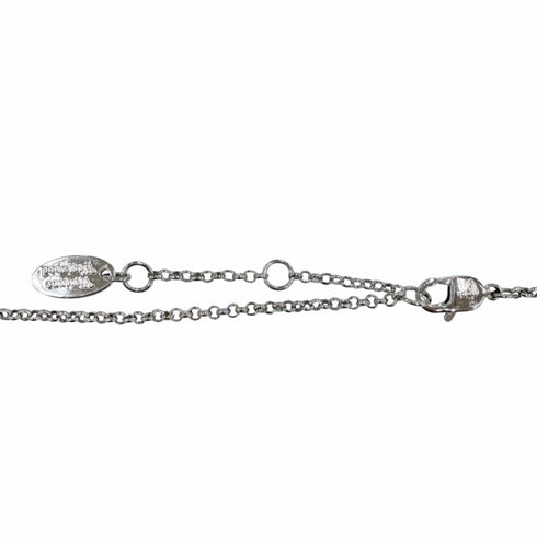 Orb Pendant Necklace Sterling Silver Small with Rhinestone