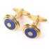 Cufflinks Blue and Gold with Lapis Lazuli Bracelet