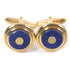 Cufflinks Blue and Gold with Lapis Lazuli Bracelet