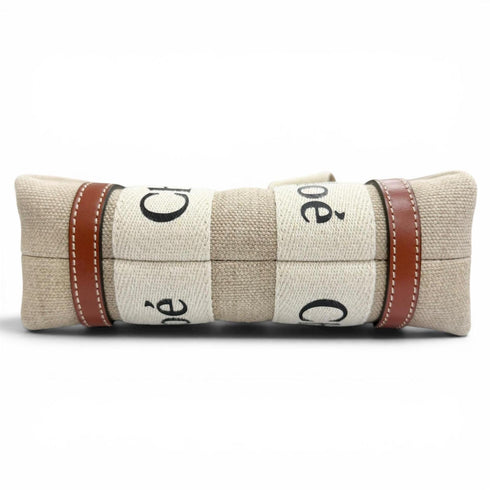 Woody Tote Canvas with Leather Small