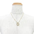 Faux Pearl Chain Pendant Necklace Gold