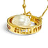 Faux Pearl Chain Pendant Necklace Gold