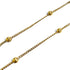 Faux Pearl Chain Pendant Necklace Gold
