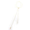 Broken Pearl Rhinestone Pendant Necklace Gold