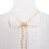Broken Pearl Rhinestone Pendant Necklace Gold