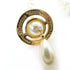 Broken Pearl Rhinestone Pendant Necklace Gold