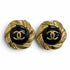CC Logo Clip-On Earrings Gold-Tone Metal Gold-Tone Metal