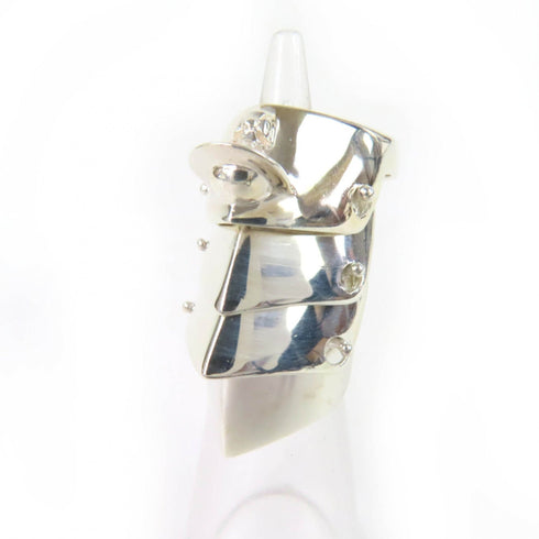 Armor Band Ring Sterling Silver Small