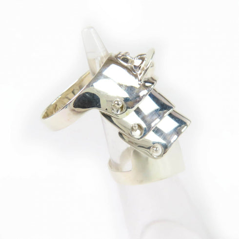 Armor Band Ring Sterling Silver Small