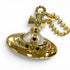 Tiny Orb Pendant Necklace Gold with Rhinestone