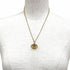 Tiny Orb Pendant Necklace Gold with Rhinestone
