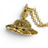 Tiny Orb Pendant Necklace Gold with Rhinestone