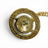 Tiny Orb Pendant Necklace Gold with Rhinestone