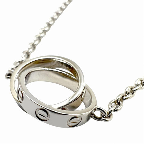 Baby Love Circle Collection Pendant Necklace 18K White Gold