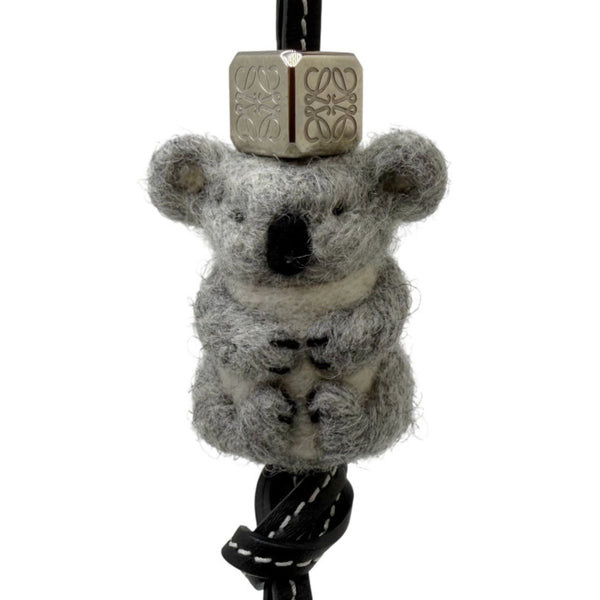 Charm Leather Light Gray Handbag Charm