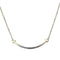 T Smile Pendant Necklace 18K White Gold