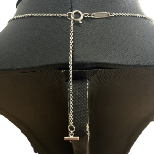T Smile Pendant Necklace 18K White Gold