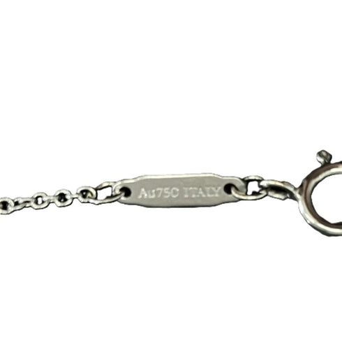 T Smile Pendant Necklace 18K White Gold