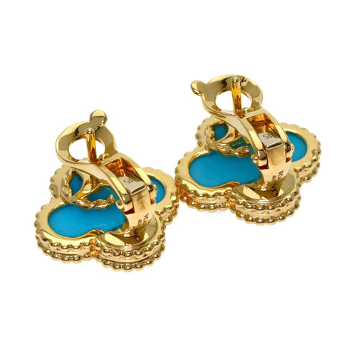 Vintage Alhambra Earrings 18K Yellow Gold 18K Yellow Gold