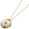 Pendant Necklace 18K Yellow Gold with Diamond and Shell