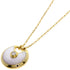 Pendant Necklace 18K Yellow Gold with Diamond and Shell