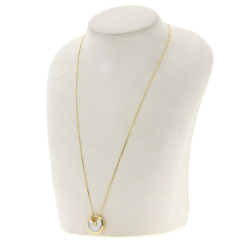 Pendant Necklace 18K Yellow Gold with Diamond and Shell