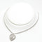 Pendant Necklace Metal and Rhinestone Silver