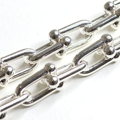 Small Link Pendant Necklace Sterling Silver