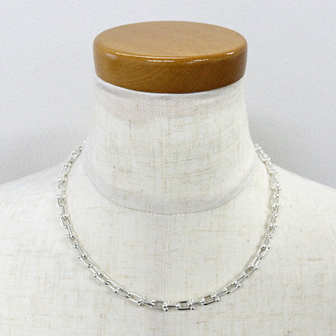 Small Link Pendant Necklace Sterling Silver