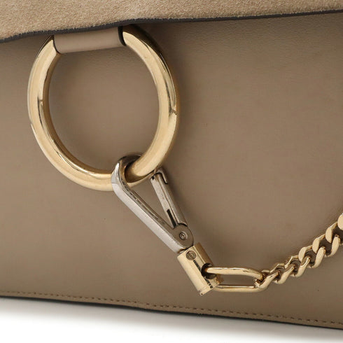Faye Shoulder Bag Leather and Suede Medium