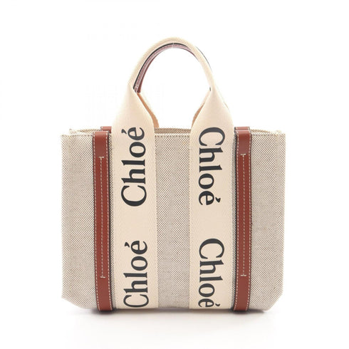 Woody Tote Canvas with Leather Small