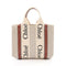 Woody Tote Canvas with Leather Small