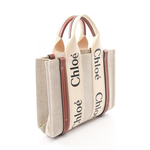 Woody Tote Canvas with Leather Small
