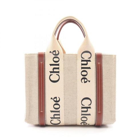 Woody Tote Canvas with Leather Small