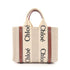 Woody Tote Canvas with Leather Small